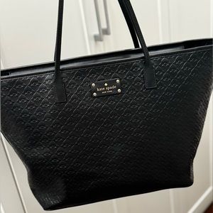 Kate Spade New York Penn Place Margareta Embossed Black Leather Bag